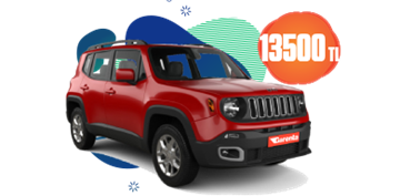 Jeep Renegade Dizel, Otomatik Aylık  13.500 TL! Araç Kiralama Kampanyası