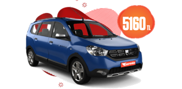 Dacia Lodgy Dizel, Manuel Aylık Sadece 5160 TL Araç Kiralama Kampanyası