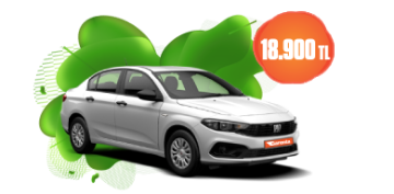 Fiat Egea Benzinli, Manuel Aylık KDV Dahil 18.900 TL! Araç Kiralama Kampanyası