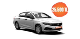 Fiat Egea Dizel, Manuel Aylık KDV Dahil 25.500 TL! Araç Kiralama Kampanyası