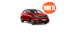 Kia Picanto Benzinli, Otomatik Günlük Sadece 999 TL! Araç Kiralama Kampanyası