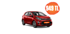 Kia Picanto Benzinli, Otomatik Günlük Sadece 949 TL! Araç Kiralama Kampanyası