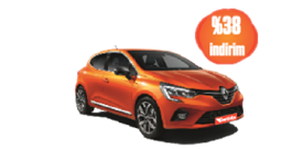 Renault Clio Benzinli, Otomatik Günlük %38 İndirimli! Araç Kiralama Kampanyası