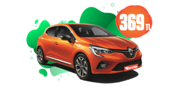 Renault Clio Hafta İçi Günlük 369 TL, Hafta Sonu Günlük 449 TL! Araç Kiralama Kampanyası