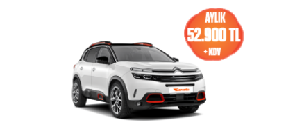 Citroen C5 Aircross Benzinli Otomatik 12 Aylık 52.900 TL + KDV! Araç Kiralama Kampanyası