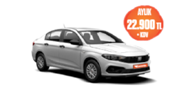 Fiat Egea Dizel Manuel Aylık 22.900 TL + KDV! Araç Kiralama Kampanyası