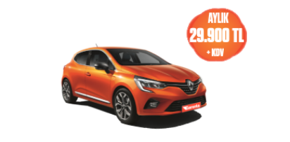 Renault Clio Benzinli Otomatik 12 Aylık 29.900 TL + KDV! Araç Kiralama Kampanyası