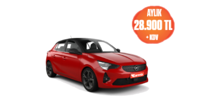 Opel Corsa Benzinli Otomatik 6 Aylık 28.900 TL + KDV! Araç Kiralama Kampanyası