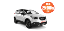 Opel Crossland Benzinli Otomatik Aylık 29.900 TL + KDV! Araç Kiralama Kampanyası