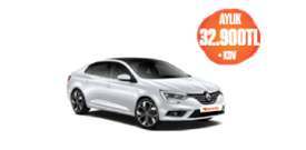 Renault Megane Benzinli Otomatik Aylık 32.900 TL + KDV! Araç Kiralama Kampanyası