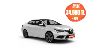 Renault Megane Benzinli Otomatik 6 Aylık 34.900 TL + KDV! Araç Kiralama Kampanyası