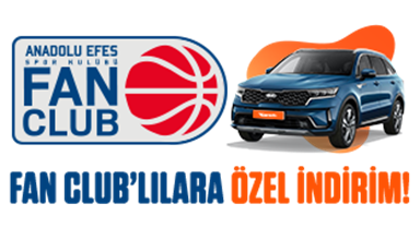 Anadolu Efes Spor Kulübü Fan Club Üyelerine Özel İndirim!  Araç Kiralama Kampanyası