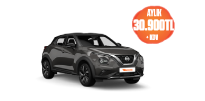 Nissan Juke Benzinli, Otomatik  Aylık 30.900 TL + KDV! Araç Kiralama Kampanyası